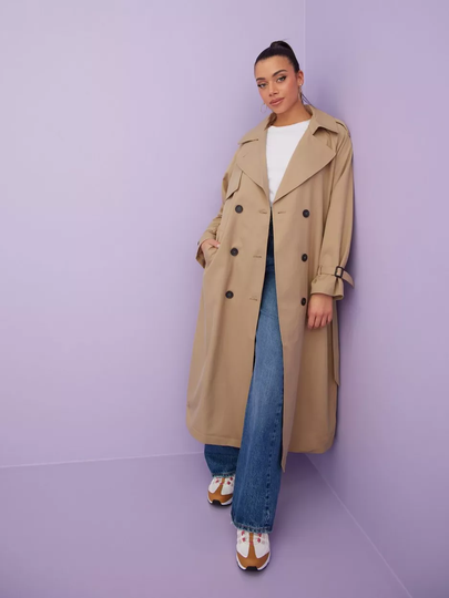 Only - Pitkät takit - Tannin - Onlchloe Trenchcoat Double B. Otw N - Takit - coats