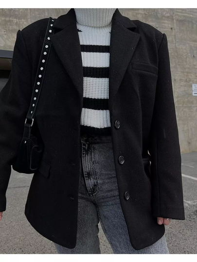 NLY Trend Oversized Warm Blazer Musta