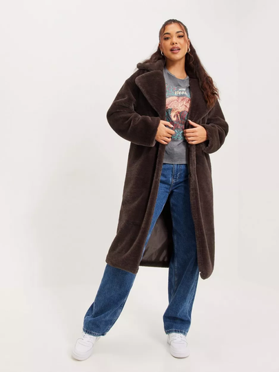 NLY Trend - Turkistakit - Ruskea - Long Fur Coat - Takit