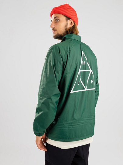 HUF Essentials TT Coaches Jacket vihreä