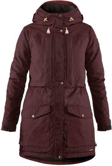 Singi Wool Padded Parka W Tummanpunainen L