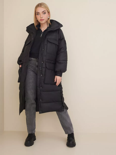 Svea - Puffer-takit - Black - W. Balloon Sleeve Puffer - Takit