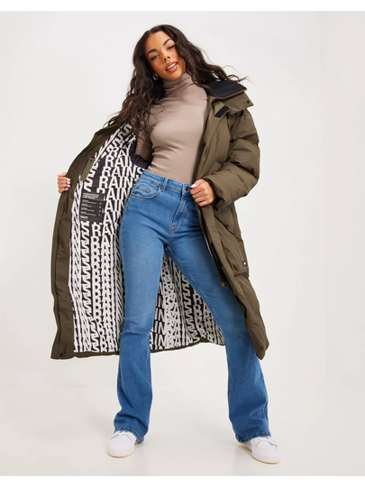 Rains Block Puffer Coat Wood