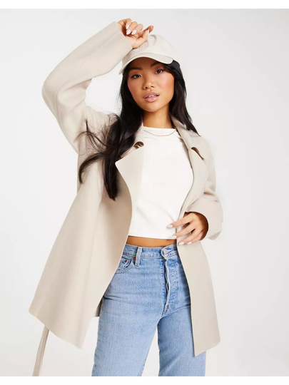 NLY Trend Clean Belted Jacket Beige