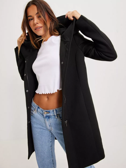 Only - Pitkät takit - Musta - onlSEDONA Light Coat Otw Noos - Takit - coats