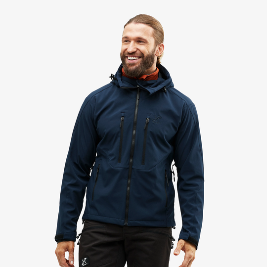 Trail Jacket Miehet Thunder Blue, Koko:XL - > Softshell-takit