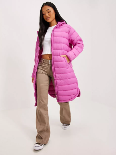 Only - Syys- & Kevättakit - Super Pink - Onlmelody Oversize Quilted Coat Otw - Takit
