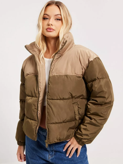 Only - Syys- & Kevättakit - Tigers Eye Beech - Onlbecca Short Puffer Cc Otw - Takit