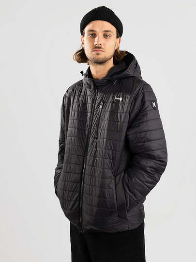 Hurley Balsam Quilted Packable Jacket musta