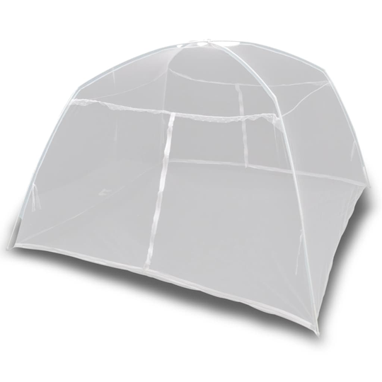 vidaXL Retkeilyteltta 200x150x145 cm lasikuitu valkoinen