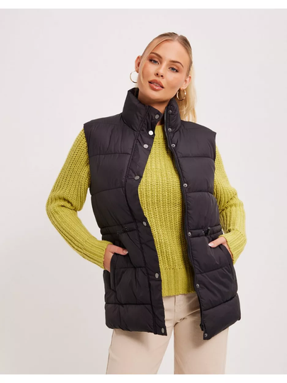 Vila Vinessi Short Waistcoat/Ln Black