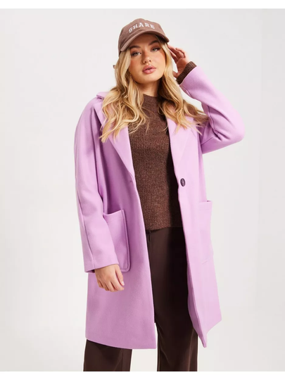 Only Onlnewvictoria Life Coat Cc Otw Bonbon Melange
