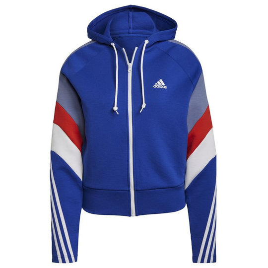 adidas Huppari Sportswear Colorblock Full Zip - Sininen/Valkoinen/Punainen Nainen