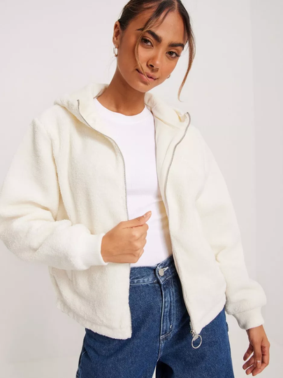 Fila - Teddytakit - Egret - BOLGRAD cropped hooded sherpa jacket - Takit