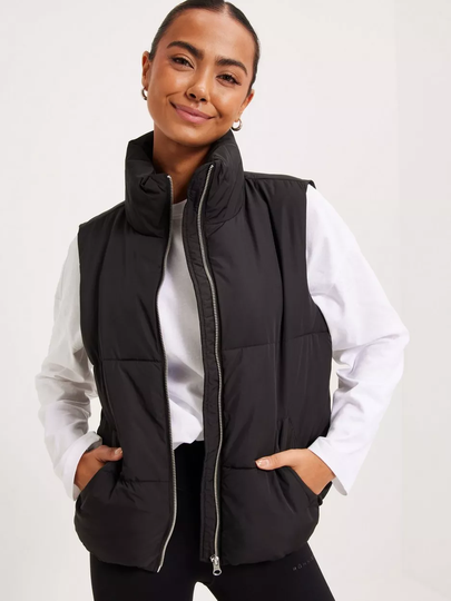 JdY - Liivit - Black Silver Zipper - Jdynewerica Short Waistcoat Otw Noo - Takit - Vests