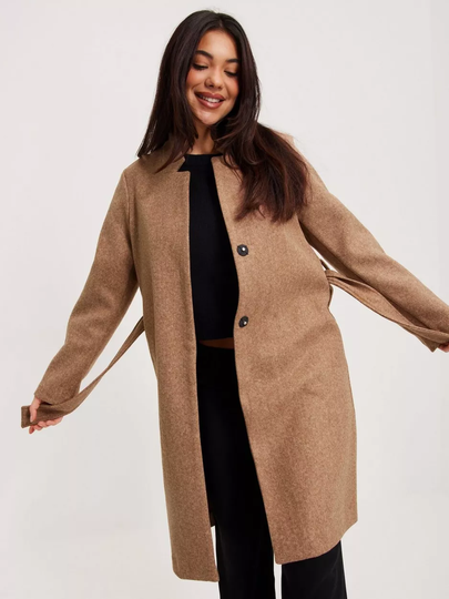 Only - Pitkät takit - Toasted Coconut Melange - Onlnewvictoria Life Soho Coat Otw N - Takit - coats