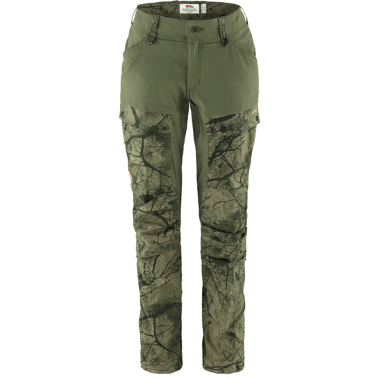 Fjällräven Keb Trousers Curved W Short - Green Camo-laurel Green - Naiset - 34