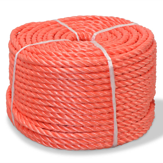 vidaXL Punottu Köysi Polypropeeni 14 mm 250m Oranssi