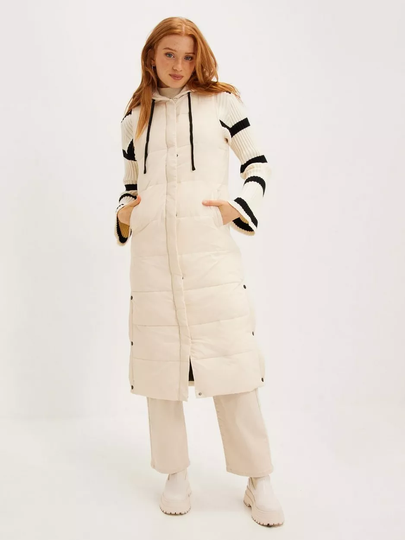 Sisters Point - Liivit - Cream - Dea-L Ve Jacket - Takit - Vests