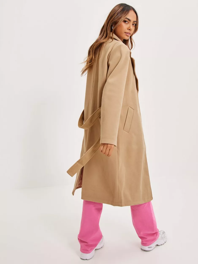 Vila - Pitkät takit - Sesame - Vipoko Long Belt Coat -Noos - Takit - coats