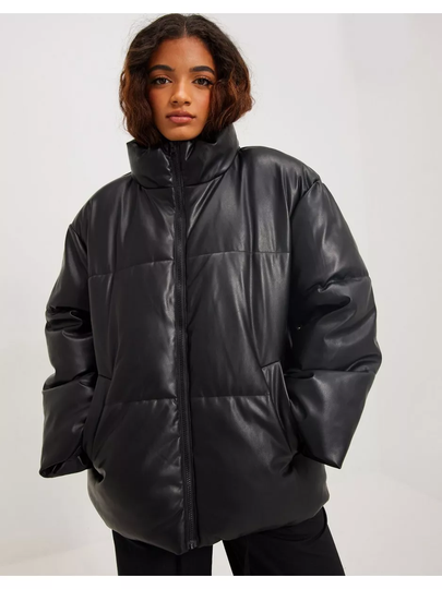 Pieces Pcadela Pu Jacket Black
