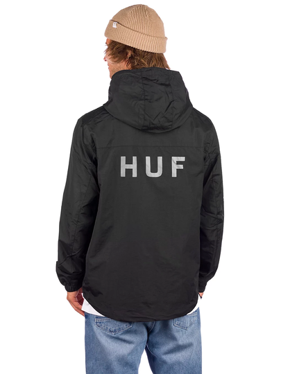 HUF Essentials Zip Standard Shell Jacket musta