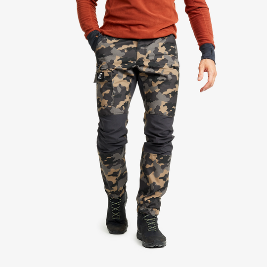 Nordwand Pants Miehet Khaki/Anthracite Camo, Koko:2XL -