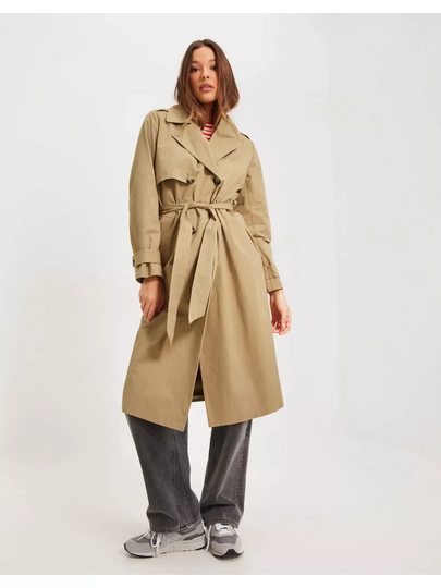 Selected Femme Slfsia Trench Coat B Noos Cornstalk