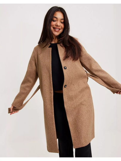 Only Onlnewvictoria Life Soho Coat Otw N Toasted Coconut Melange