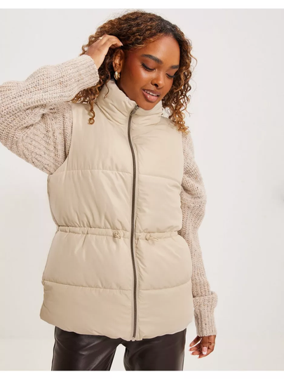 JdY Jdyluna Life Padded Waistcoat Otw Whitecap Gray