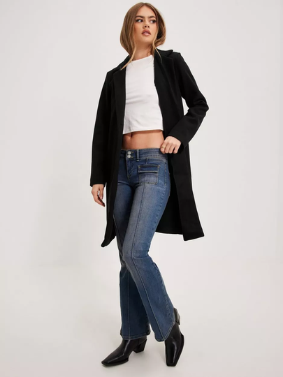 Only - Pitkät takit - Black - Onlemma New Coatigan Otw - Takit - coats