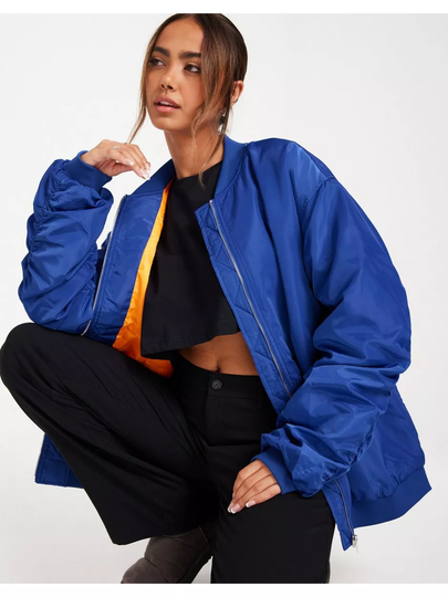 NLY Trend Oversized Bomber Jacket Sininen