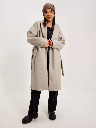Vero Moda - Pitkät takit - Silver Mink Melange - Vmfortune Long Jacket Ga Noos - Takit - coats