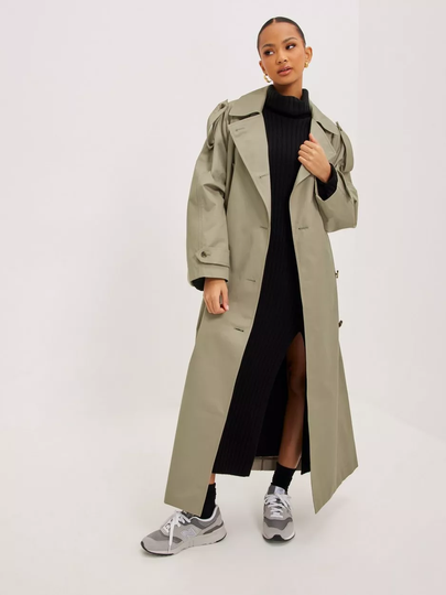 Calvin Klein - Trenssit - Grey - Oversized Trench Coat - Takit