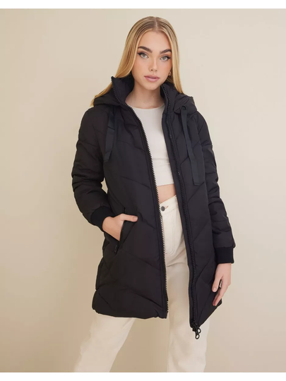 JdY Jdyskylar Padded Hood Jacket Otw No Black Black