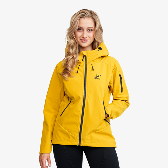 Tornado Jacket Naiset Lemon Curry, Koko:L - > Takit > Softshell-takit