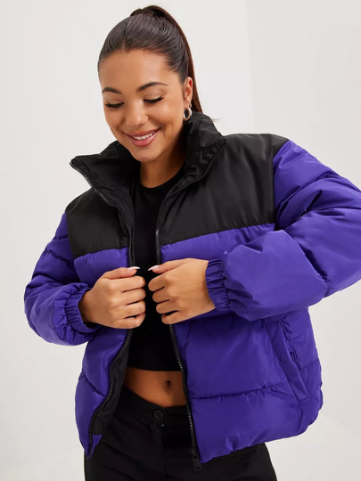 Only - Syys- & Kevättakit - Black Lower Part/ Deep Blue - Onlbecca Short Puffer Cc Otw - Takit