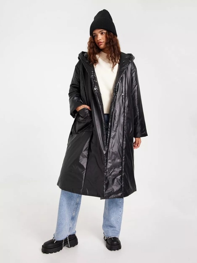 Pieces - Syys- & Kevättakit - Black - Pcholly Long Jacket D2D Dmo - Takit
