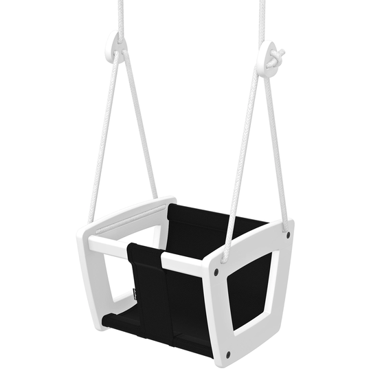 Lillagunga Lillagunga Toddler keinu, valkoinen - musta istuin