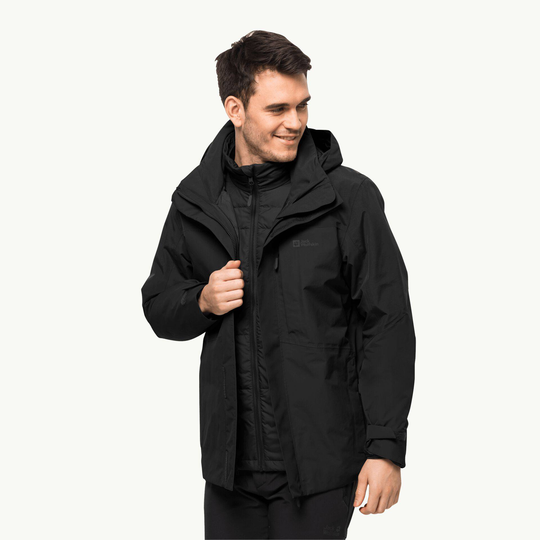 Romberg 3 in 1 Jacket Musta XXXL
