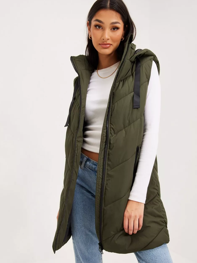 JdY - Liivit - Forest Night Black - Jdyskylar Padded Hood Waistcoat Otw - Takit - Vests
