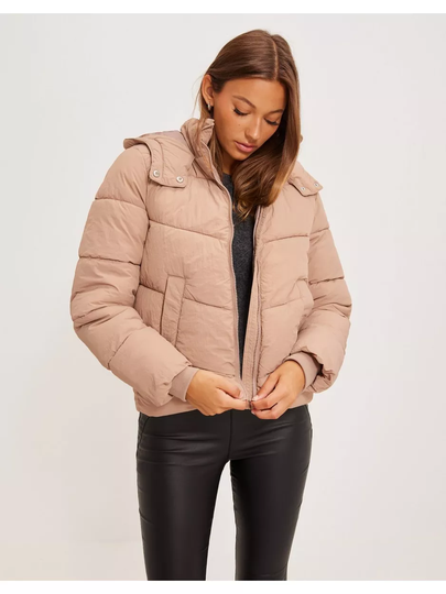 Pieces Pcjamilla Short Puffer Jacket Noos Silver Mink