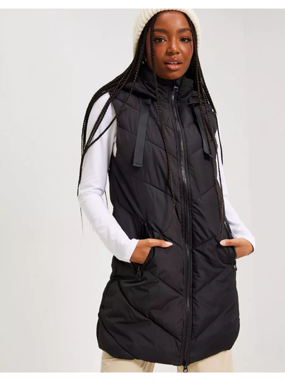JdY Jdyskylar Padded Hood Waistcoat Otw Black Black