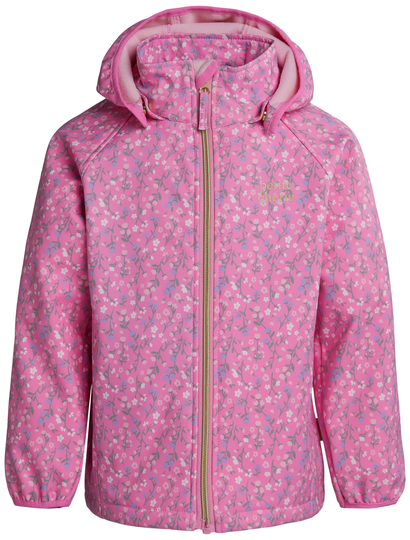 Petite Chérie Jade Softshell-Takki, Pink Flowers, 86-92