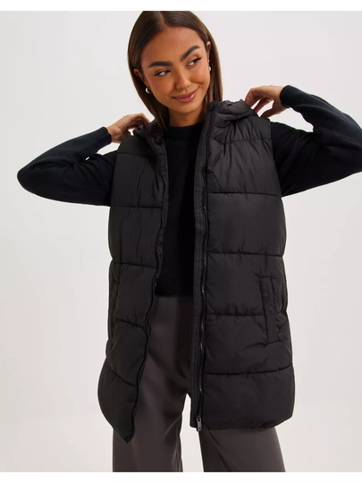 Pieces Pcbee New Puffer Vest Bc Black