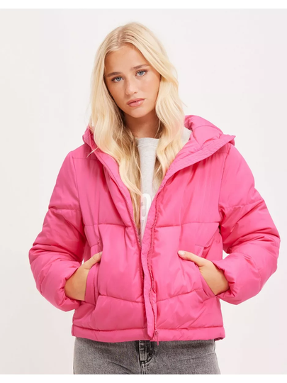 Vila Vinilly L/S New High Neck Hood Jack Fandango Pink
