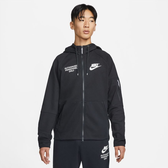 Nike Huppari NSW Tech Fleece - Musta/Valkoinen