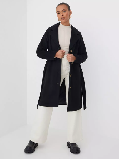 Selected Femme - Pitkät takit - Black - Slfmilan Wool Coat B - Takit - coats
