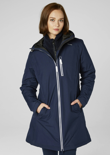 Women's Long Belfast Winter Jacket Evening blue XXL