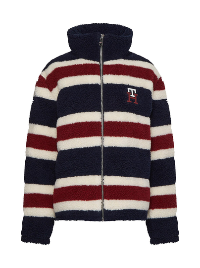 Stripe teddy -untuvatakki